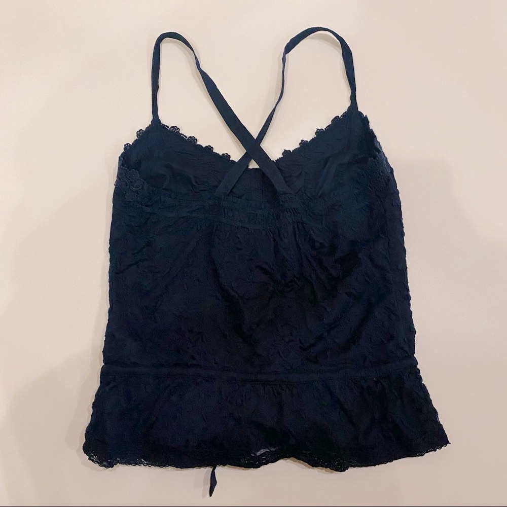 Hollister Navy Blue Lace Sleeveless Top - Picture 2 of 3